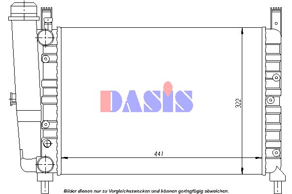 AKS DASIS radiatorius, variklio aušinimas 080840N